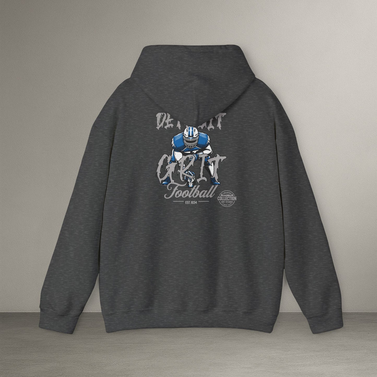 Detroit Grit Football Hoodie, Sporty Sweatshirt, Unisex Hoodie, Comfortable Athletic Apparel, Gifts for Fans