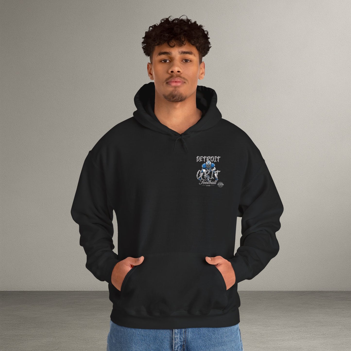 Detroit Grit Football Hoodie, Sporty Sweatshirt, Unisex Hoodie, Comfortable Athletic Apparel, Gifts for Fans