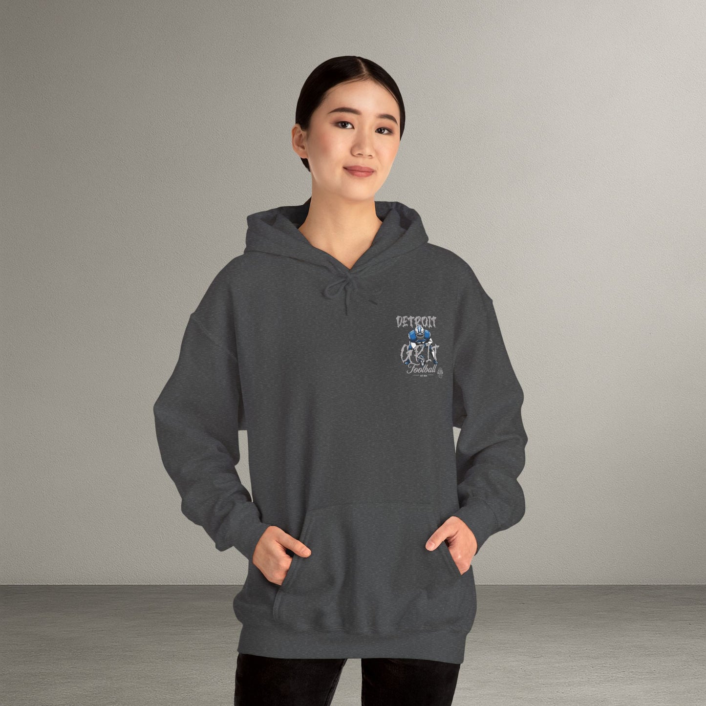 Detroit Grit Football Hoodie, Sporty Sweatshirt, Unisex Hoodie, Comfortable Athletic Apparel, Gifts for Fans