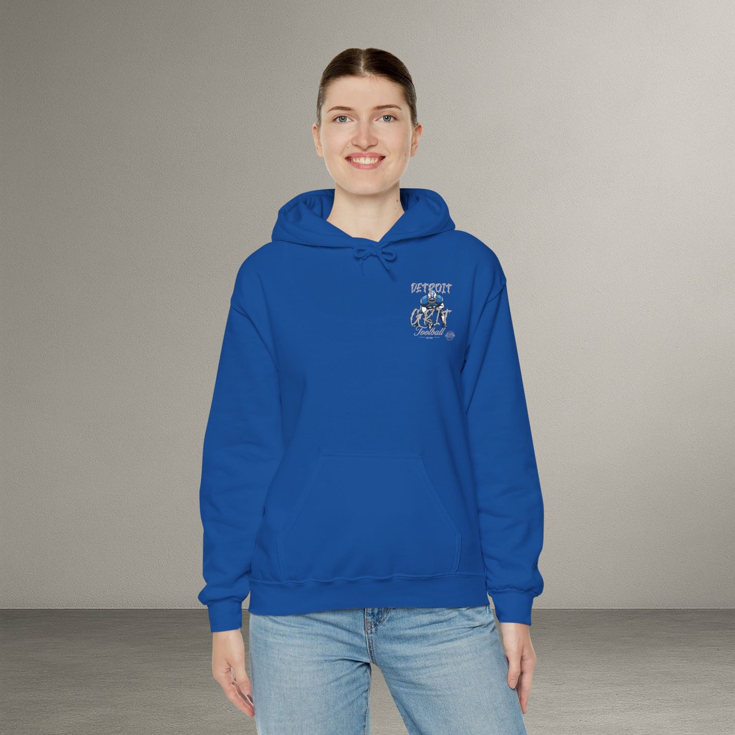 Detroit Grit Football Hoodie, Sporty Sweatshirt, Unisex Hoodie, Comfortable Athletic Apparel, Gifts for Fans