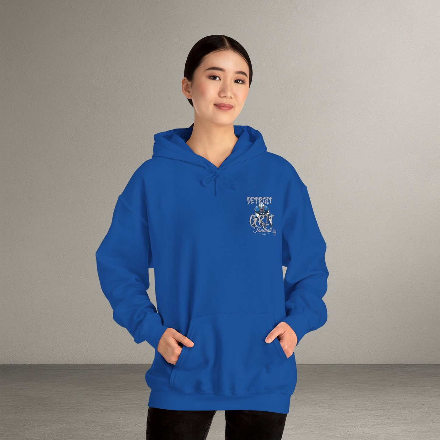 Detroit Grit Football Hoodie, Sporty Sweatshirt, Unisex Hoodie, Comfortable Athletic Apparel, Gifts for Fans