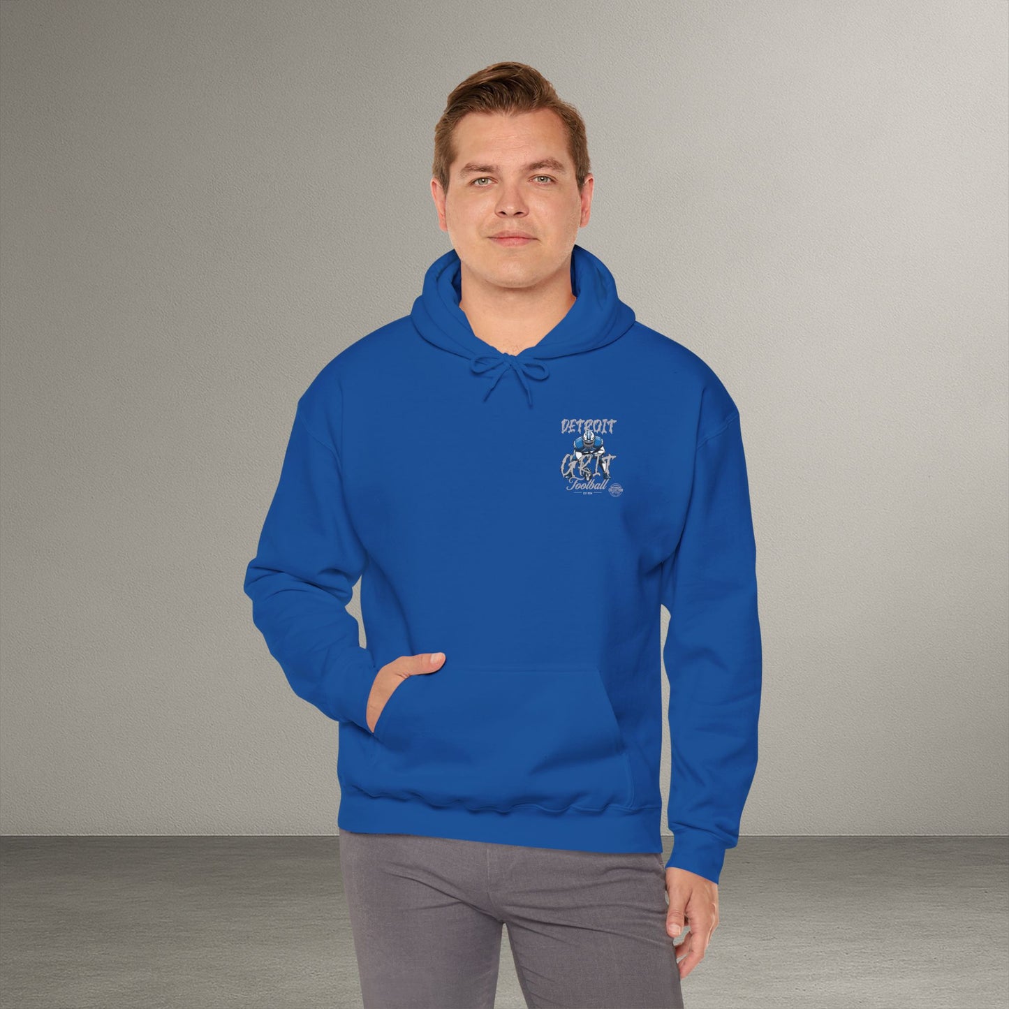 Detroit Grit Football Hoodie, Sporty Sweatshirt, Unisex Hoodie, Comfortable Athletic Apparel, Gifts for Fans