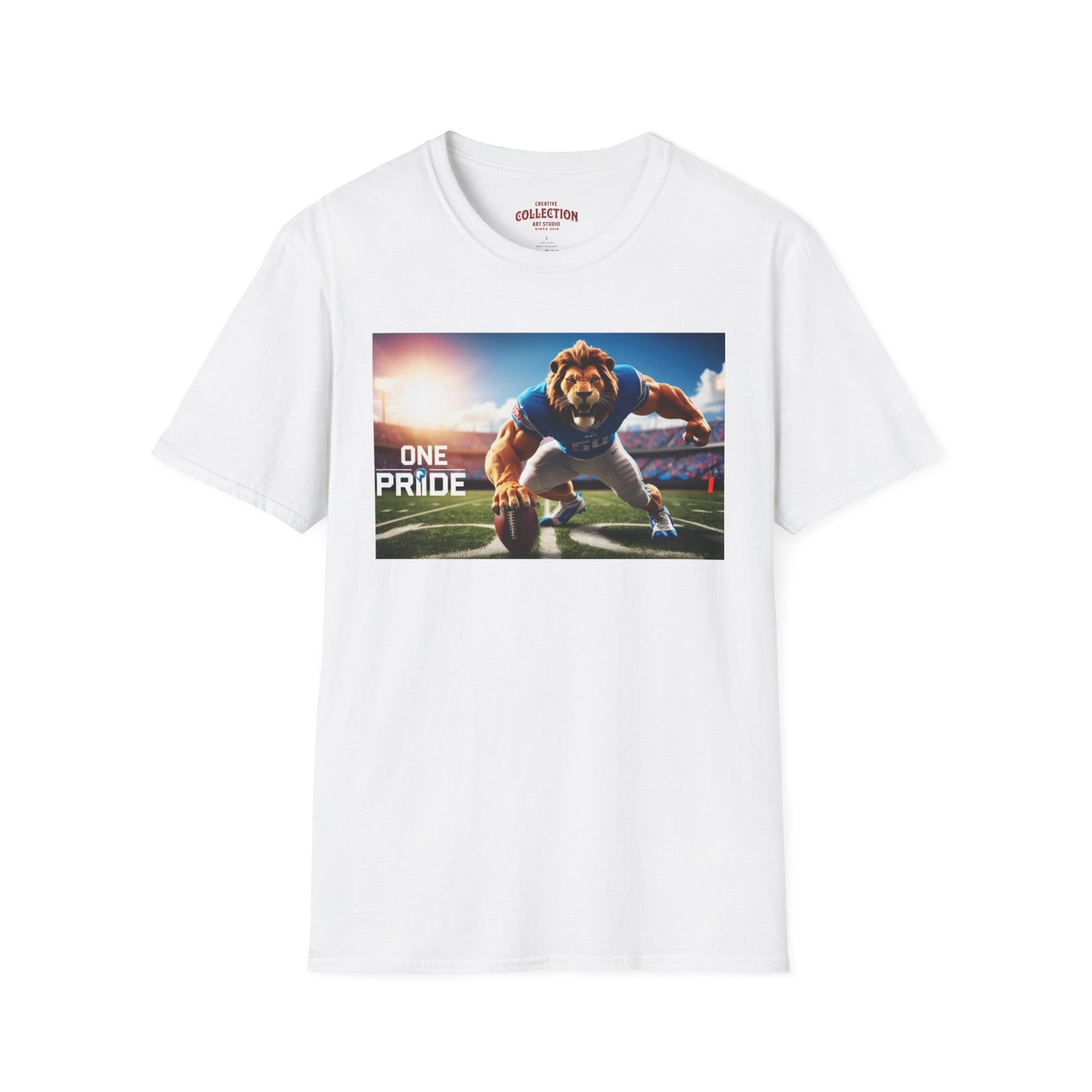 Detroit Lion T-Shirt, Detroit Football Tee, Unisex Softstyle Shirt, Gift for Lions Fans, Detroit Sports Apparel