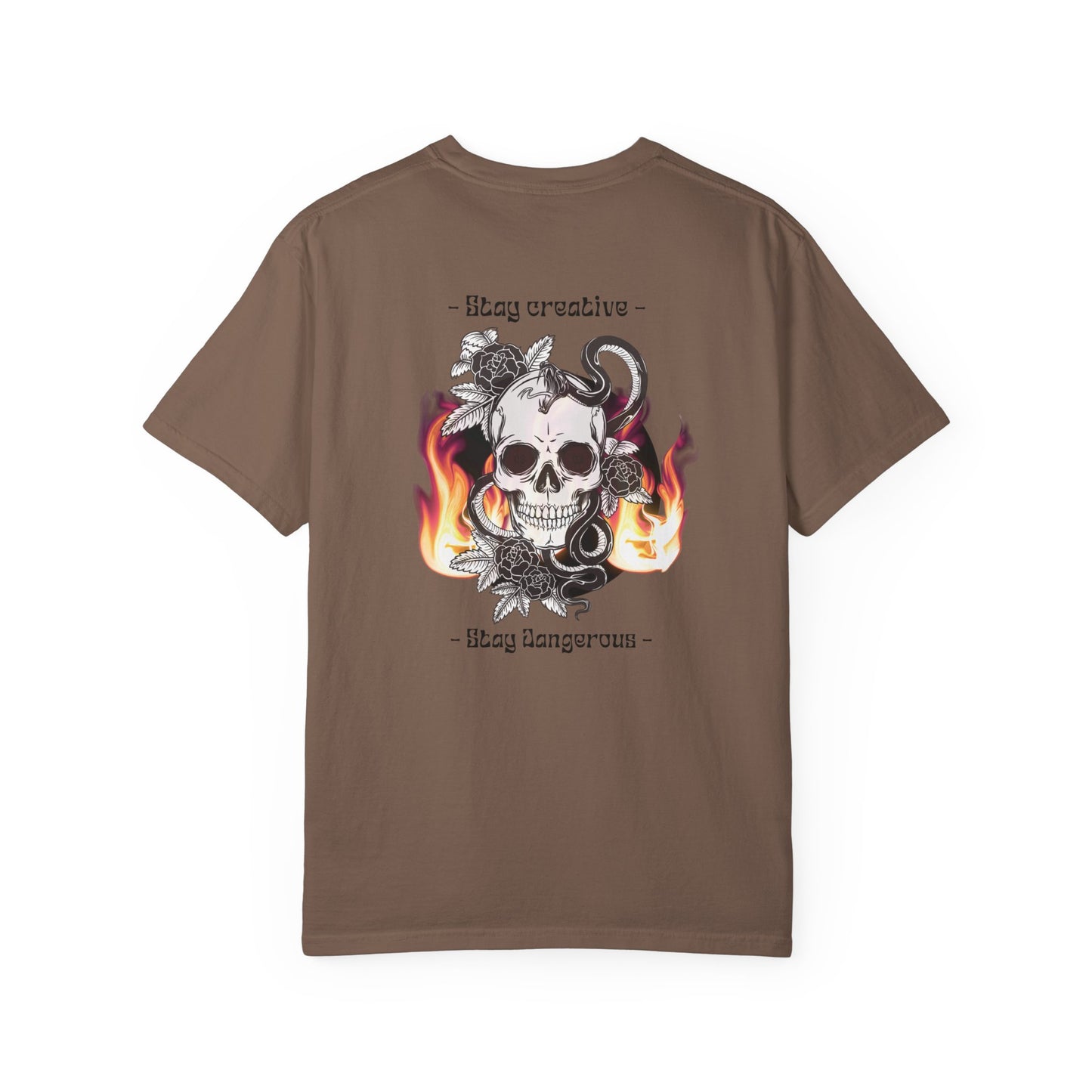 Stay Dangerous Skull Unisex T-shirt, Luxury Streetwear Tee, Urban Style Top, Edgy Graphic Shirt, Cool Shirt Gift
