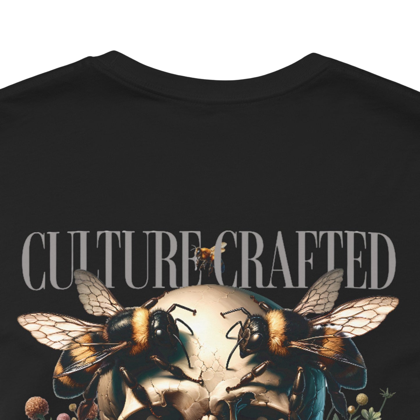 Culture Crafted Unisex Tee, Vintage Floral Skull Shirt, Artistic Graphic T-Shirt, Cool Gift for Art Lovers, Trendy Summer Apparel