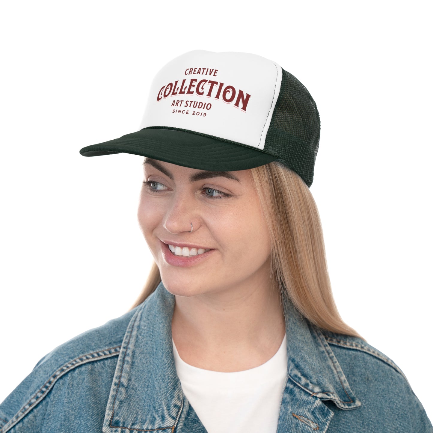 Creative Collection Trucker Cap, Fun Outdoor Hat, Gift for Artists, Casual Summer Accessory, Festival and Vacation Style