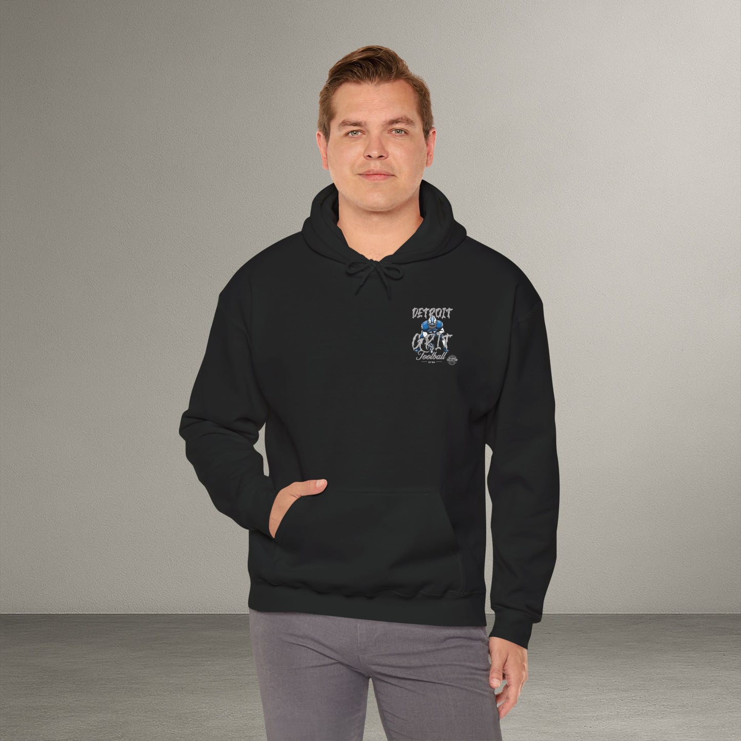 Detroit Grit Football Hoodie, Sporty Sweatshirt, Unisex Hoodie, Comfortable Athletic Apparel, Gifts for Fans