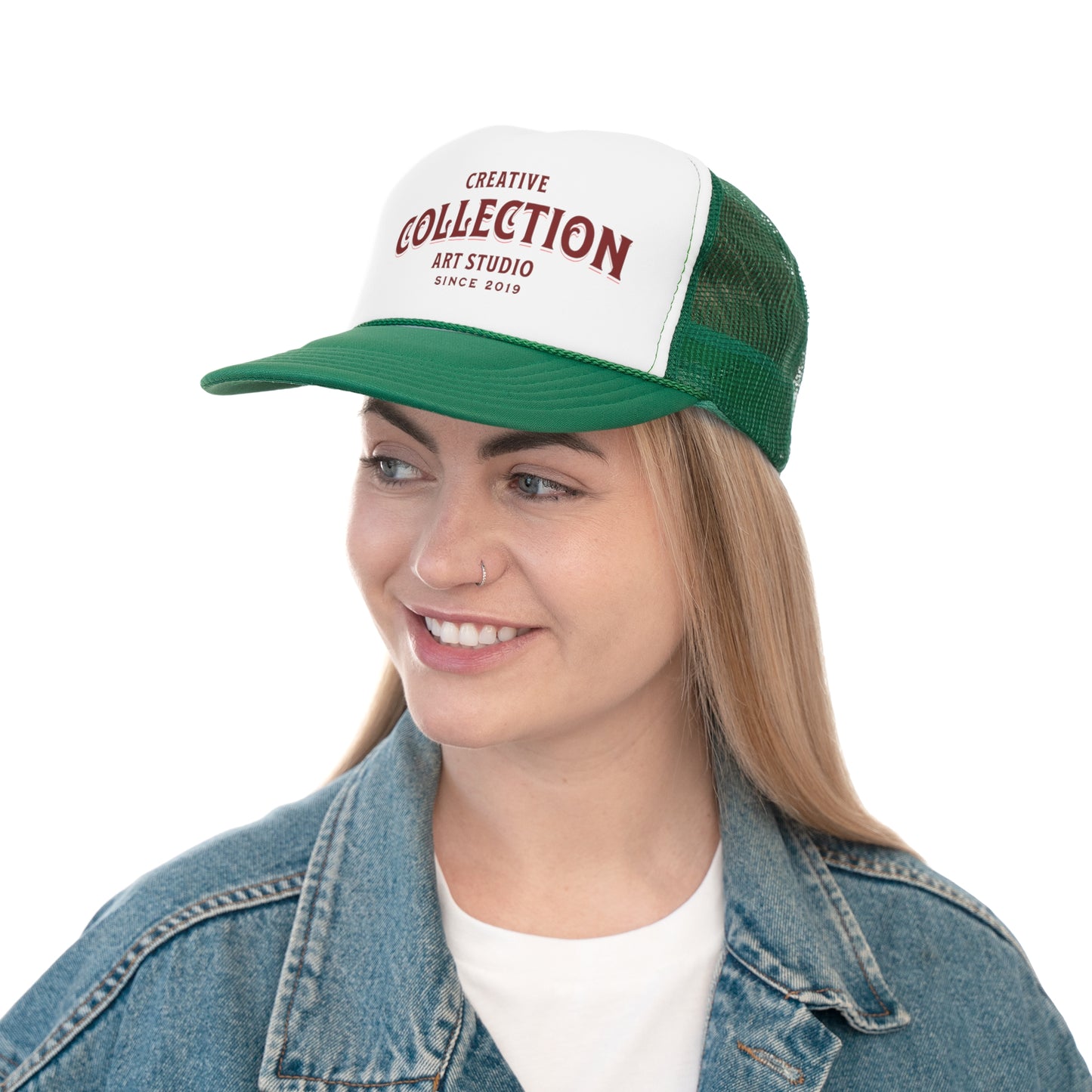 Creative Collection Trucker Cap, Fun Outdoor Hat, Gift for Artists, Casual Summer Accessory, Festival and Vacation Style