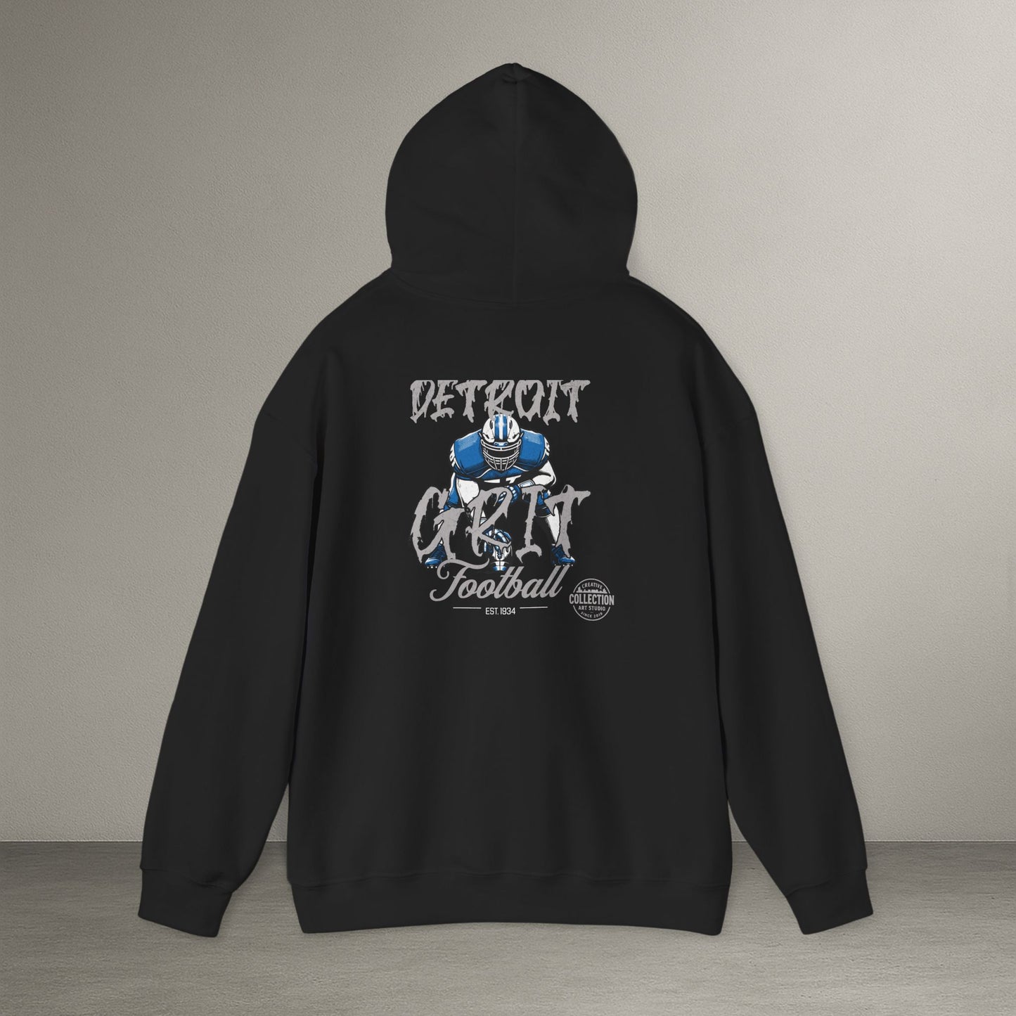 Detroit Grit Football Hoodie, Sporty Sweatshirt, Unisex Hoodie, Comfortable Athletic Apparel, Gifts for Fans