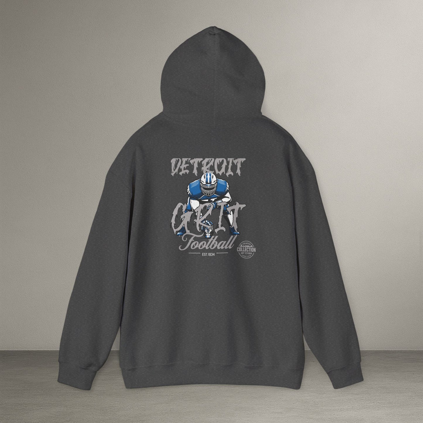 Detroit Grit Football Hoodie, Sporty Sweatshirt, Unisex Hoodie, Comfortable Athletic Apparel, Gifts for Fans