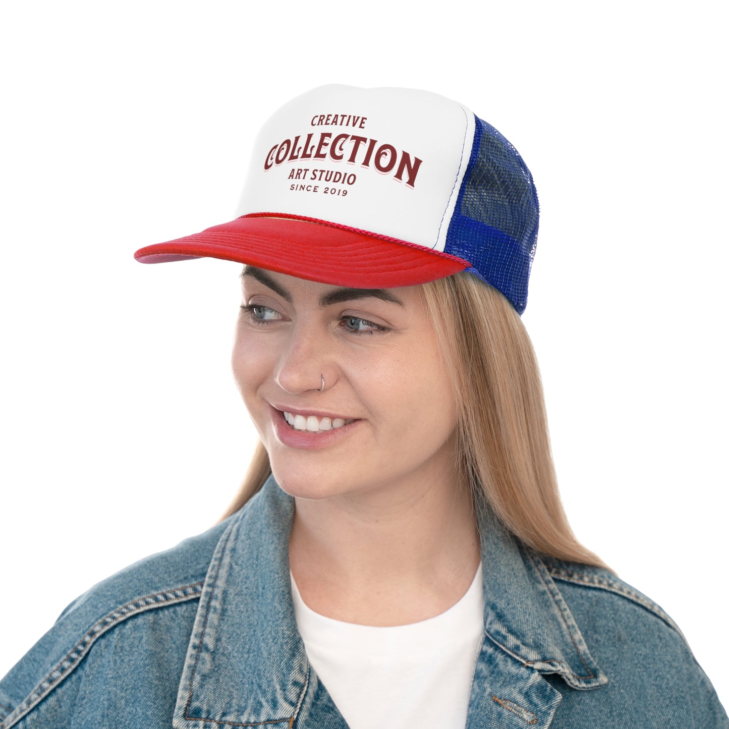Creative Collection Trucker Cap, Fun Outdoor Hat, Gift for Artists, Casual Summer Accessory, Festival and Vacation Style