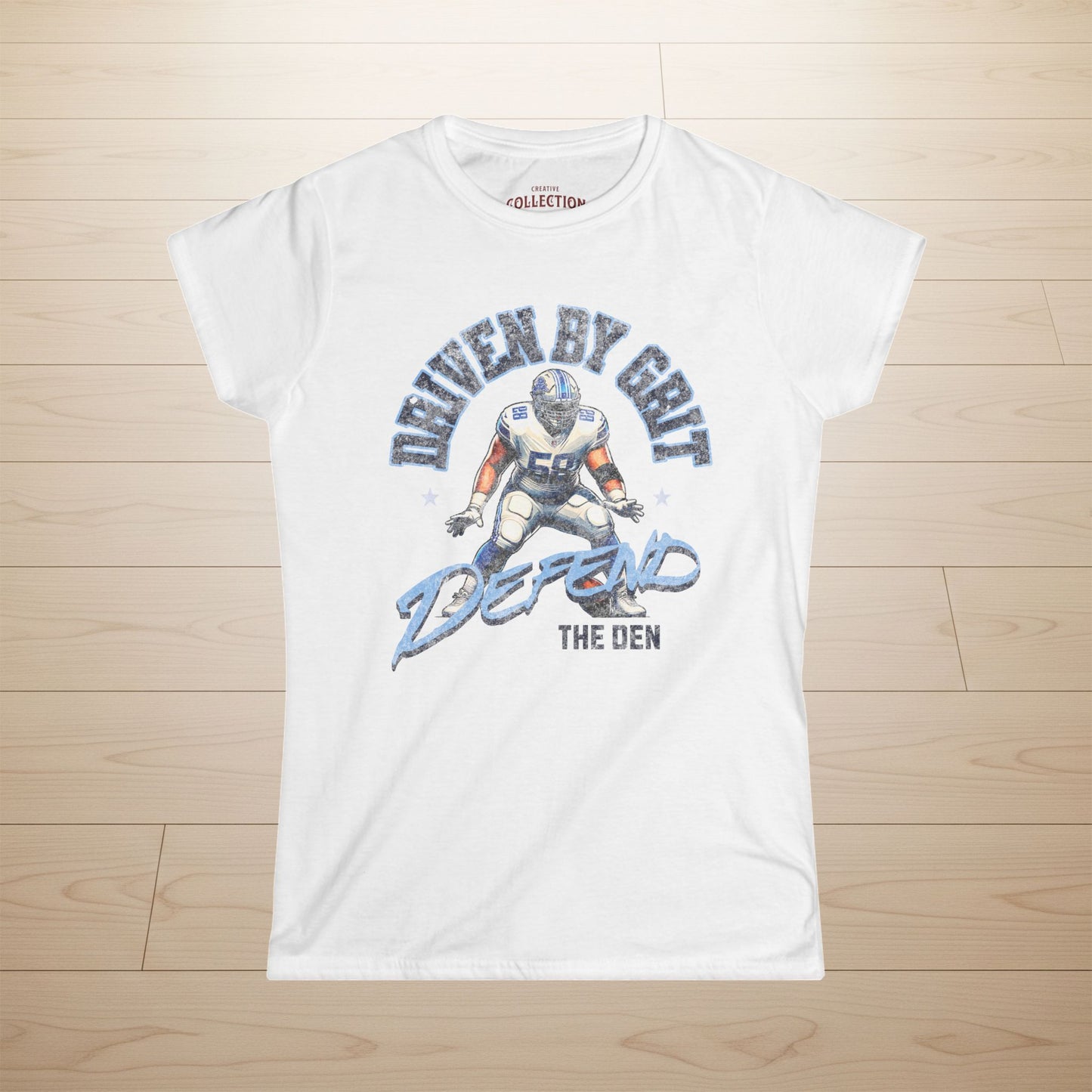 Ladies Defend the Den “Driven by Grit” O-Lineman Tee – Detroit Lions Inspired