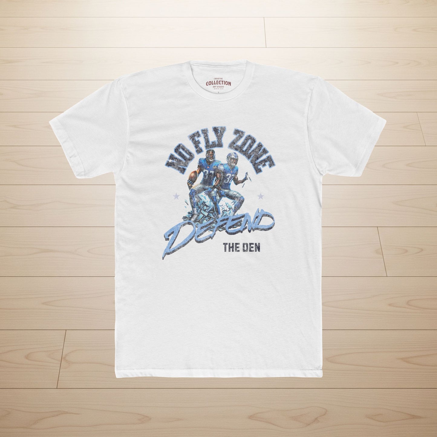 Defend the Den “No Fly Zone” Defensive Back Tee – Detroit Lions Inspired