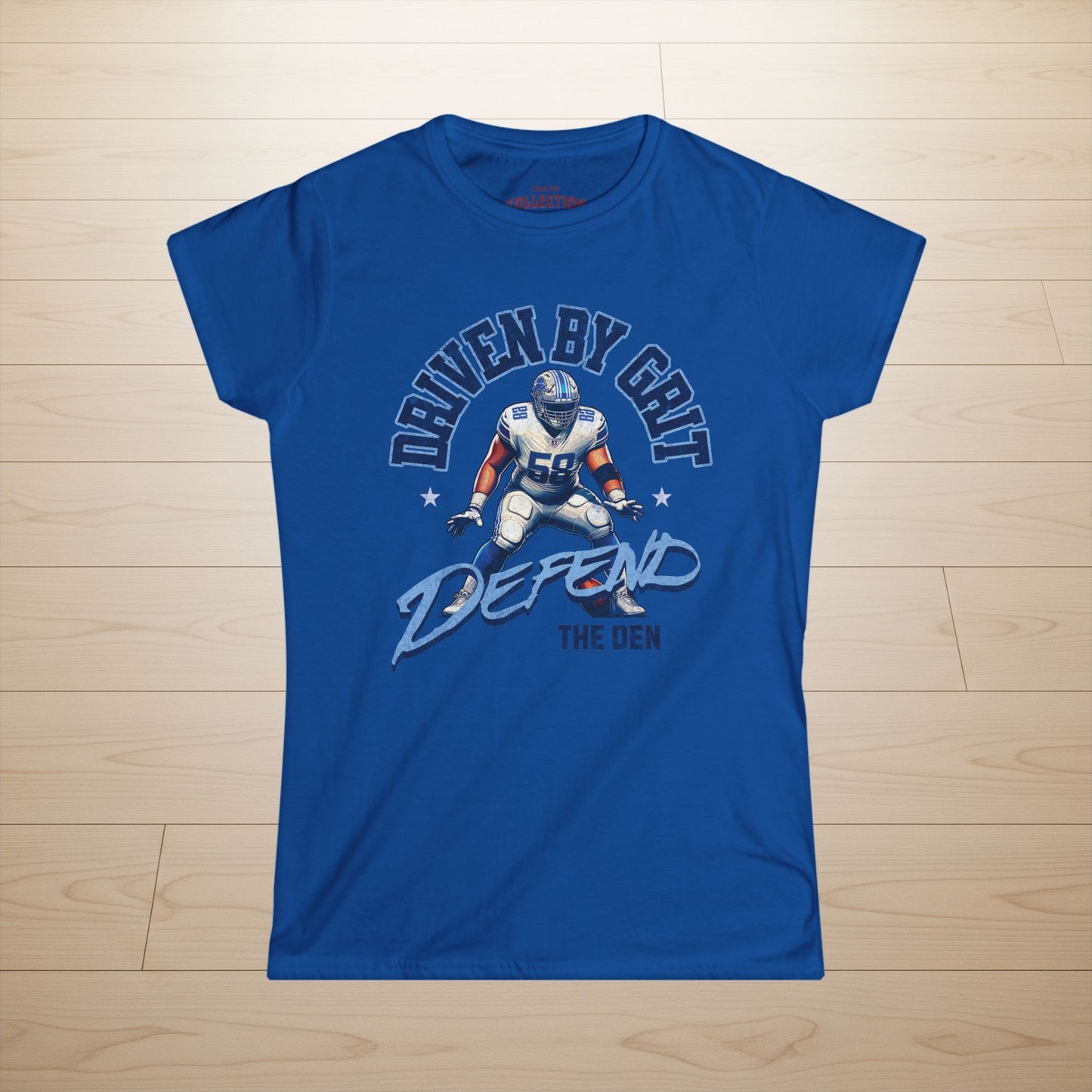 Ladies Defend the Den “Driven by Grit” O-Lineman Tee – Detroit Lions Inspired