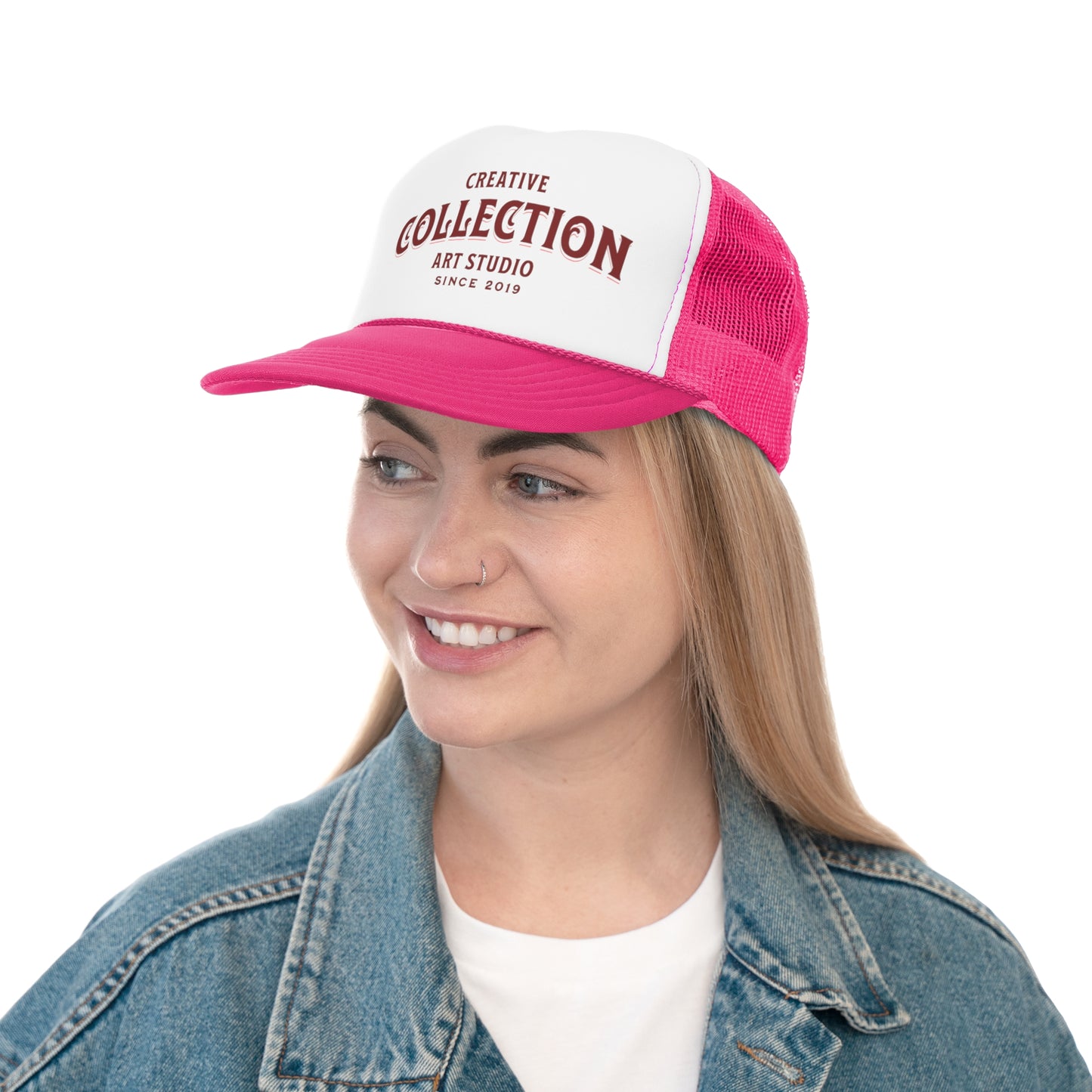 Creative Collection Trucker Cap, Fun Outdoor Hat, Gift for Artists, Casual Summer Accessory, Festival and Vacation Style