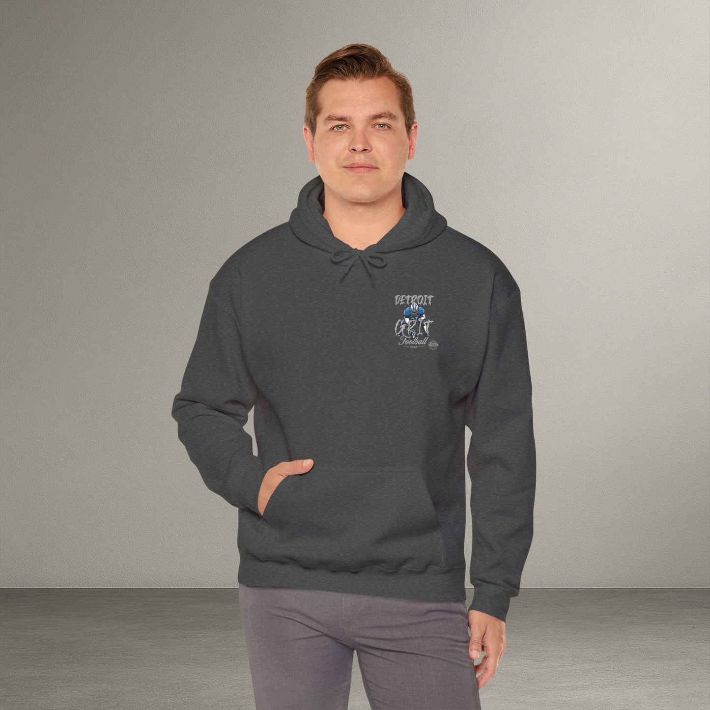 Detroit Grit Football Hoodie, Sporty Sweatshirt, Unisex Hoodie, Comfortable Athletic Apparel, Gifts for Fans