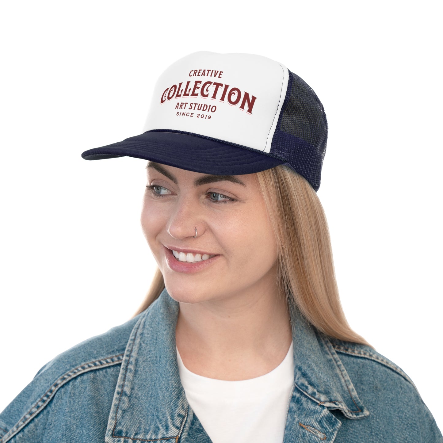 Creative Collection Trucker Cap, Fun Outdoor Hat, Gift for Artists, Casual Summer Accessory, Festival and Vacation Style