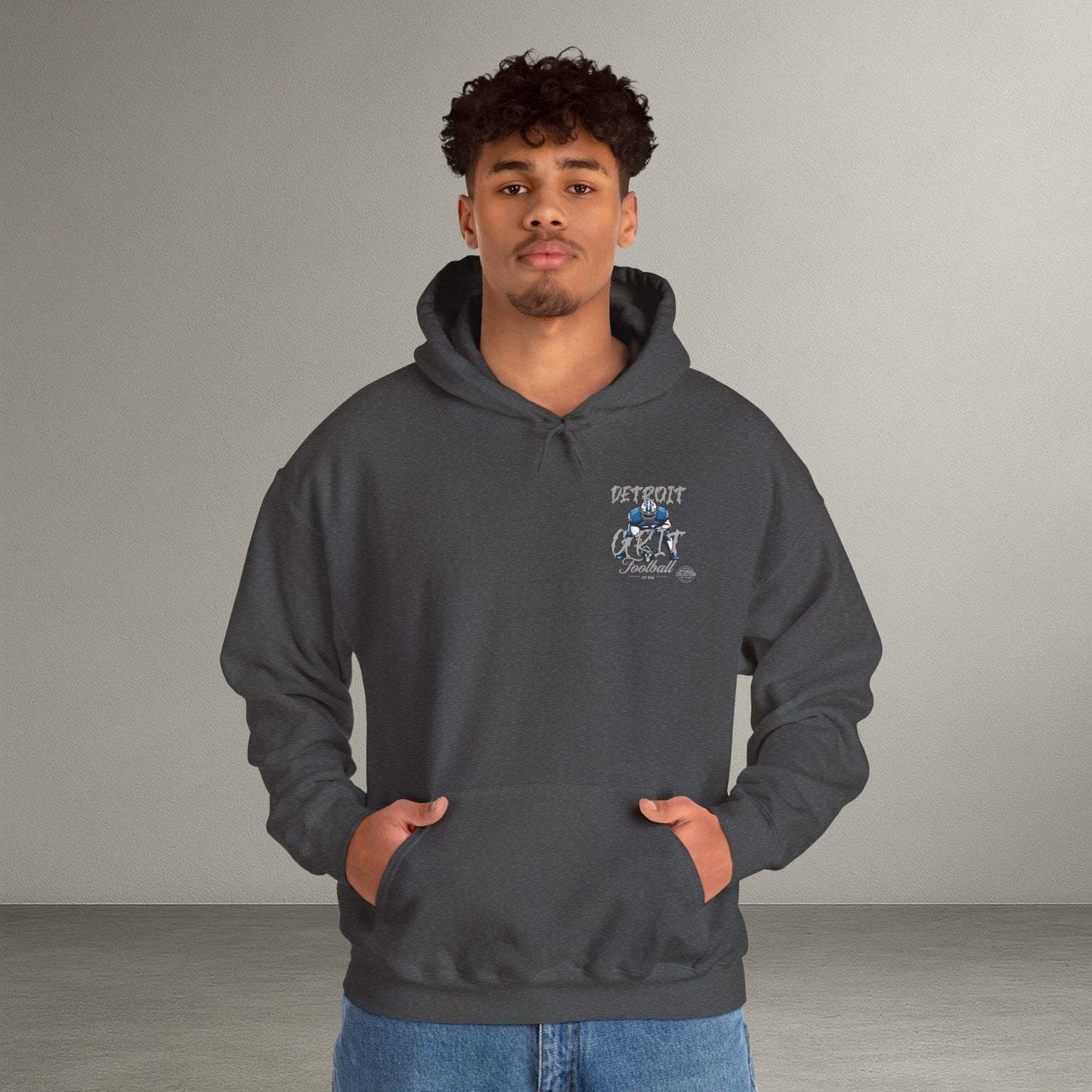 Detroit Grit Football Hoodie, Sporty Sweatshirt, Unisex Hoodie, Comfortable Athletic Apparel, Gifts for Fans