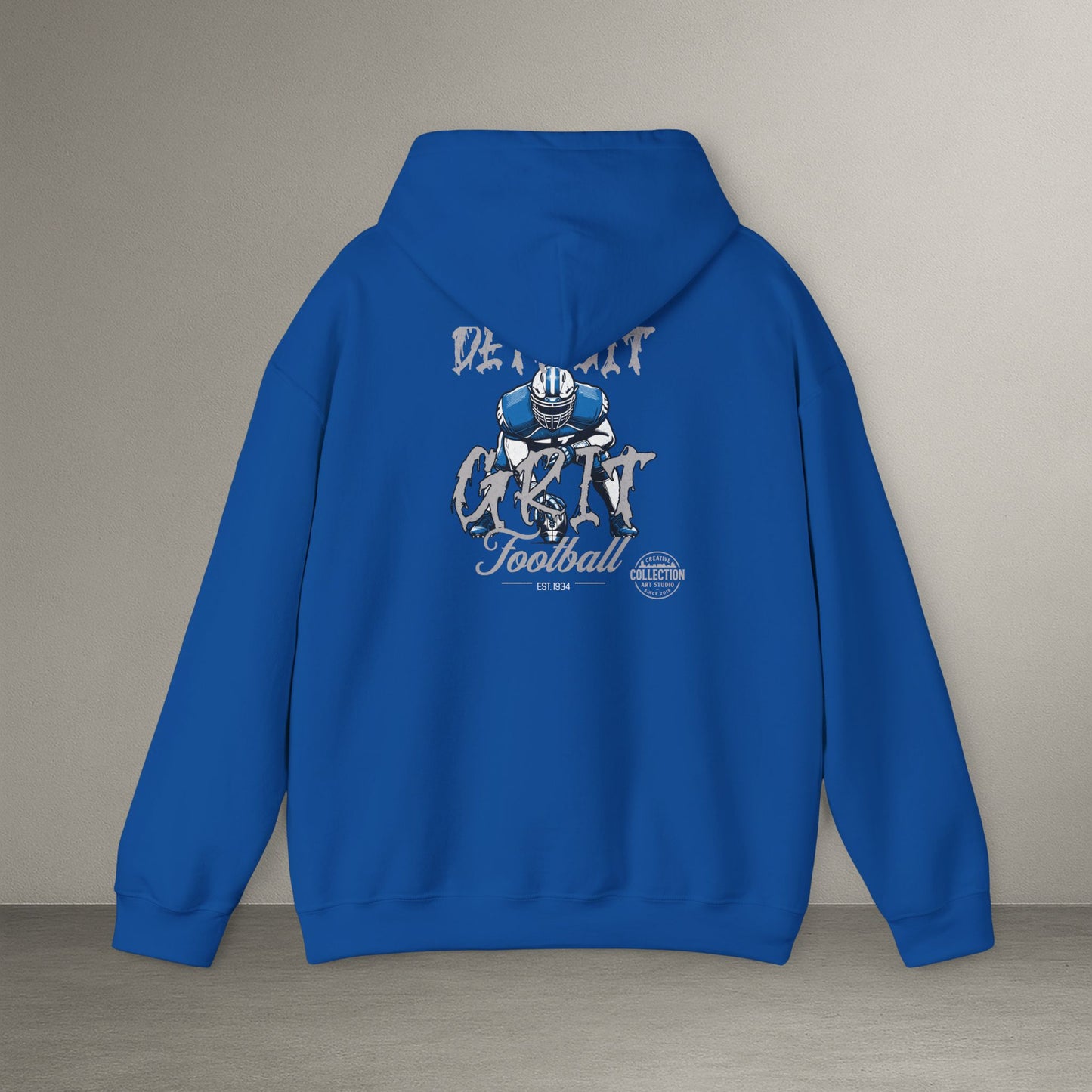 Detroit Grit Football Hoodie, Sporty Sweatshirt, Unisex Hoodie, Comfortable Athletic Apparel, Gifts for Fans
