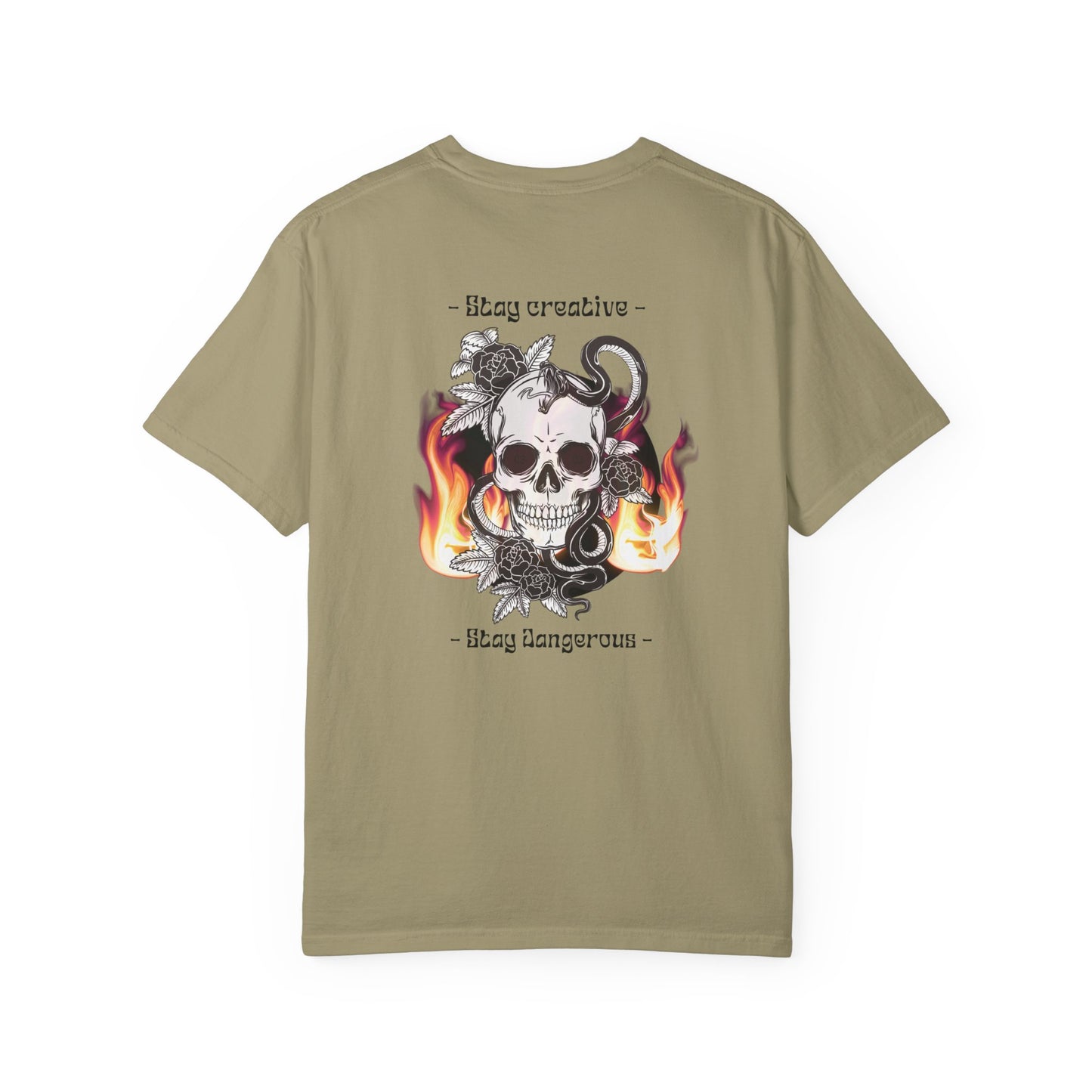 Stay Dangerous Skull Unisex T-shirt, Luxury Streetwear Tee, Urban Style Top, Edgy Graphic Shirt, Cool Shirt Gift