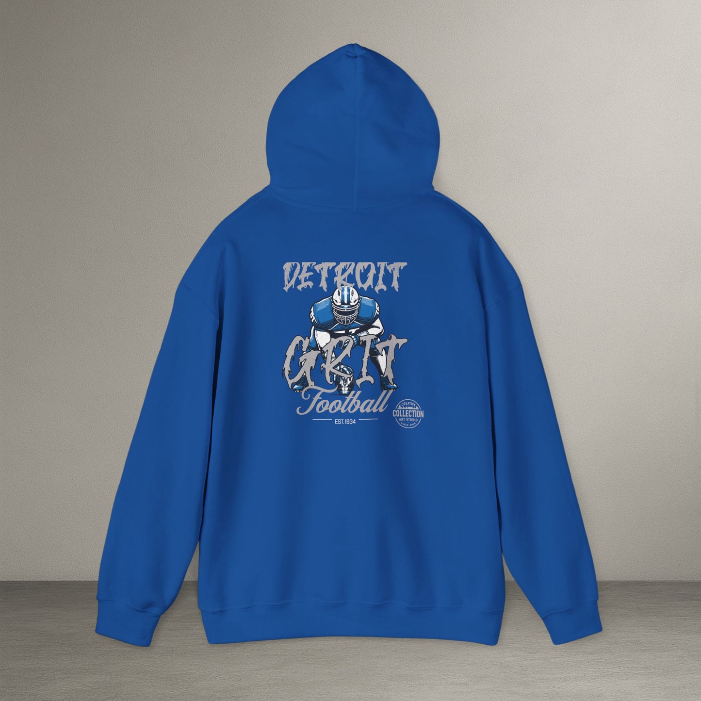 Detroit Grit Football Hoodie, Sporty Sweatshirt, Unisex Hoodie, Comfortable Athletic Apparel, Gifts for Fans