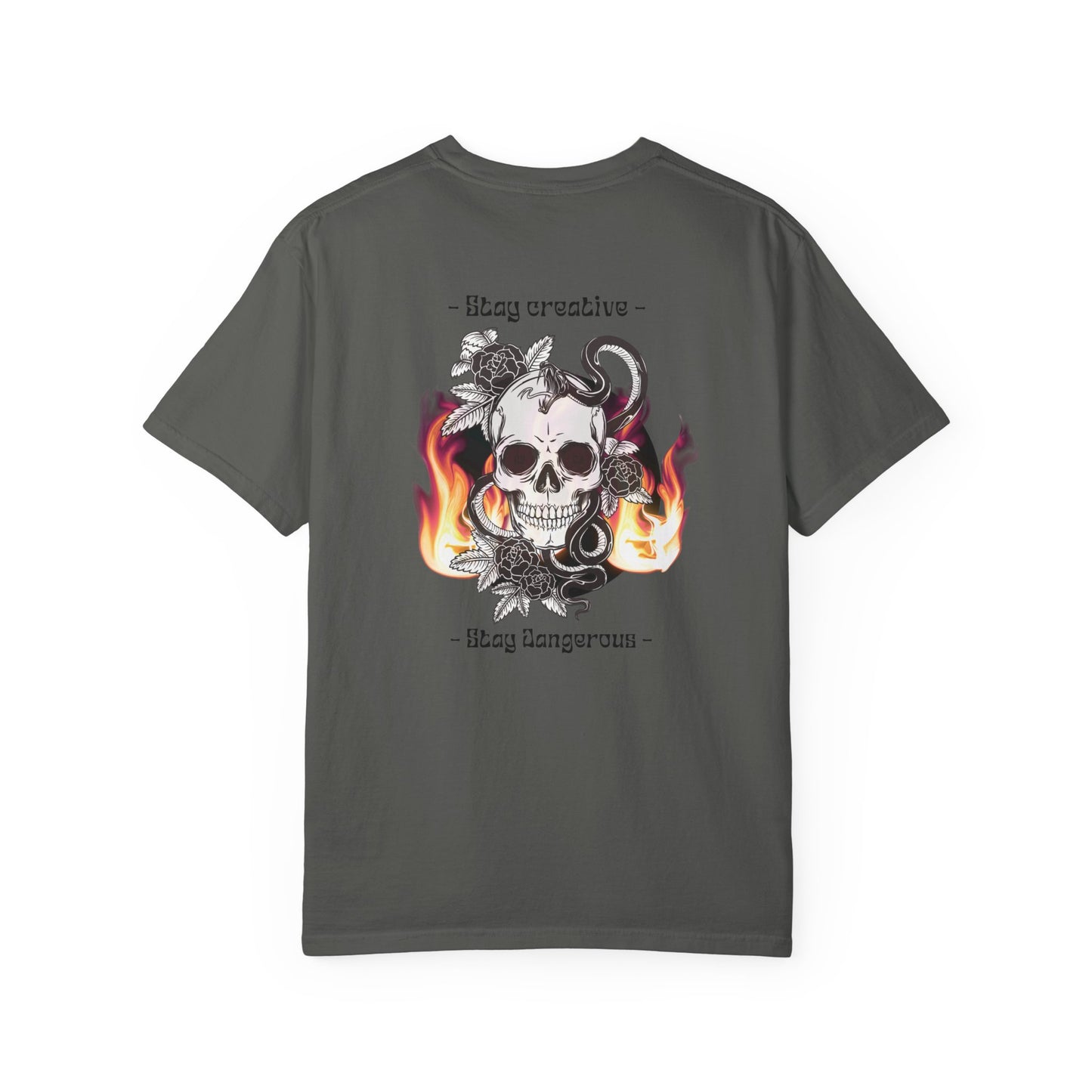 Stay Dangerous Skull Unisex T-shirt, Luxury Streetwear Tee, Urban Style Top, Edgy Graphic Shirt, Cool Shirt Gift