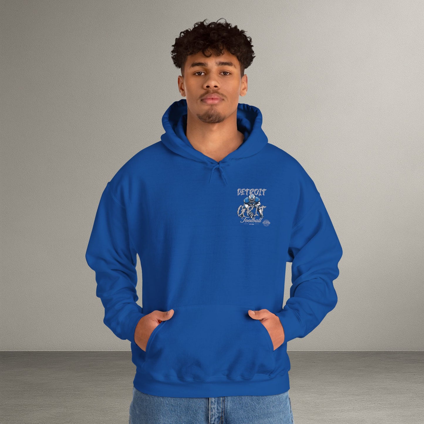 Detroit Grit Football Hoodie, Sporty Sweatshirt, Unisex Hoodie, Comfortable Athletic Apparel, Gifts for Fans