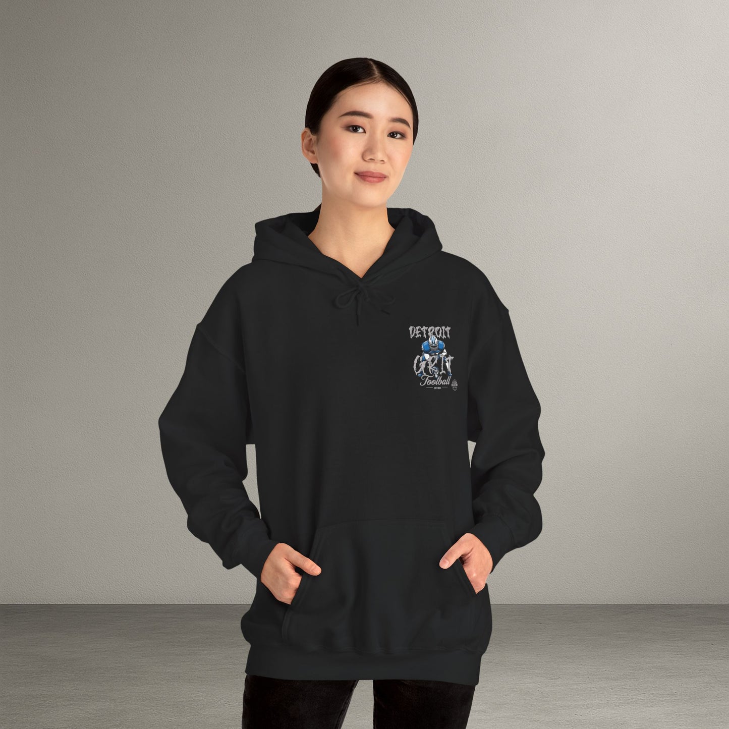 Detroit Grit Football Hoodie, Sporty Sweatshirt, Unisex Hoodie, Comfortable Athletic Apparel, Gifts for Fans