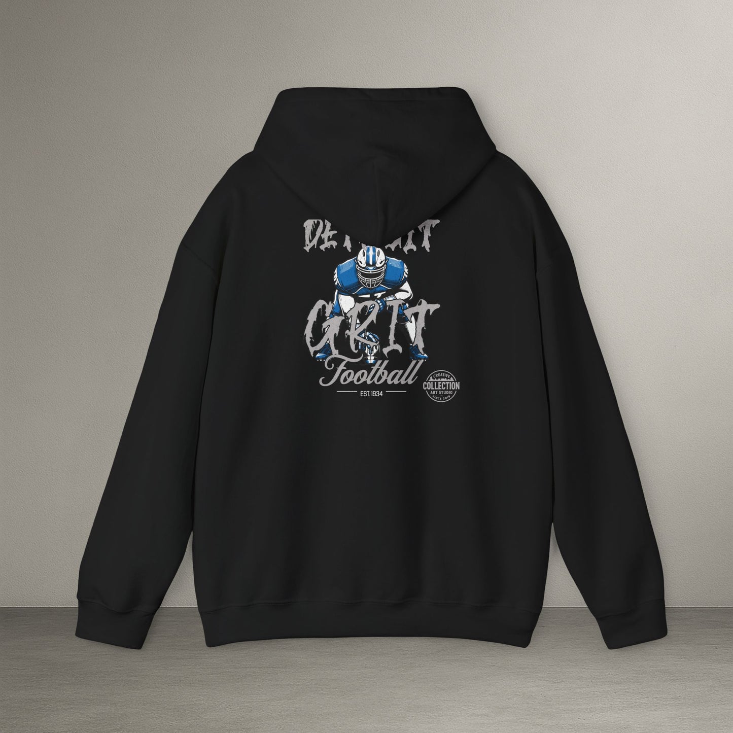Detroit Grit Football Hoodie, Sporty Sweatshirt, Unisex Hoodie, Comfortable Athletic Apparel, Gifts for Fans