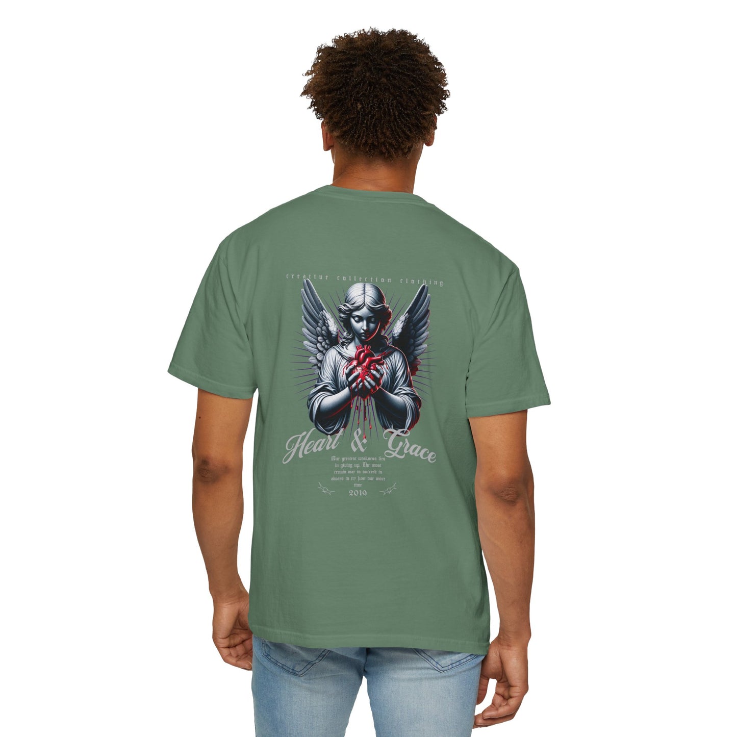 Vintage angel art tee in urban streetwear style