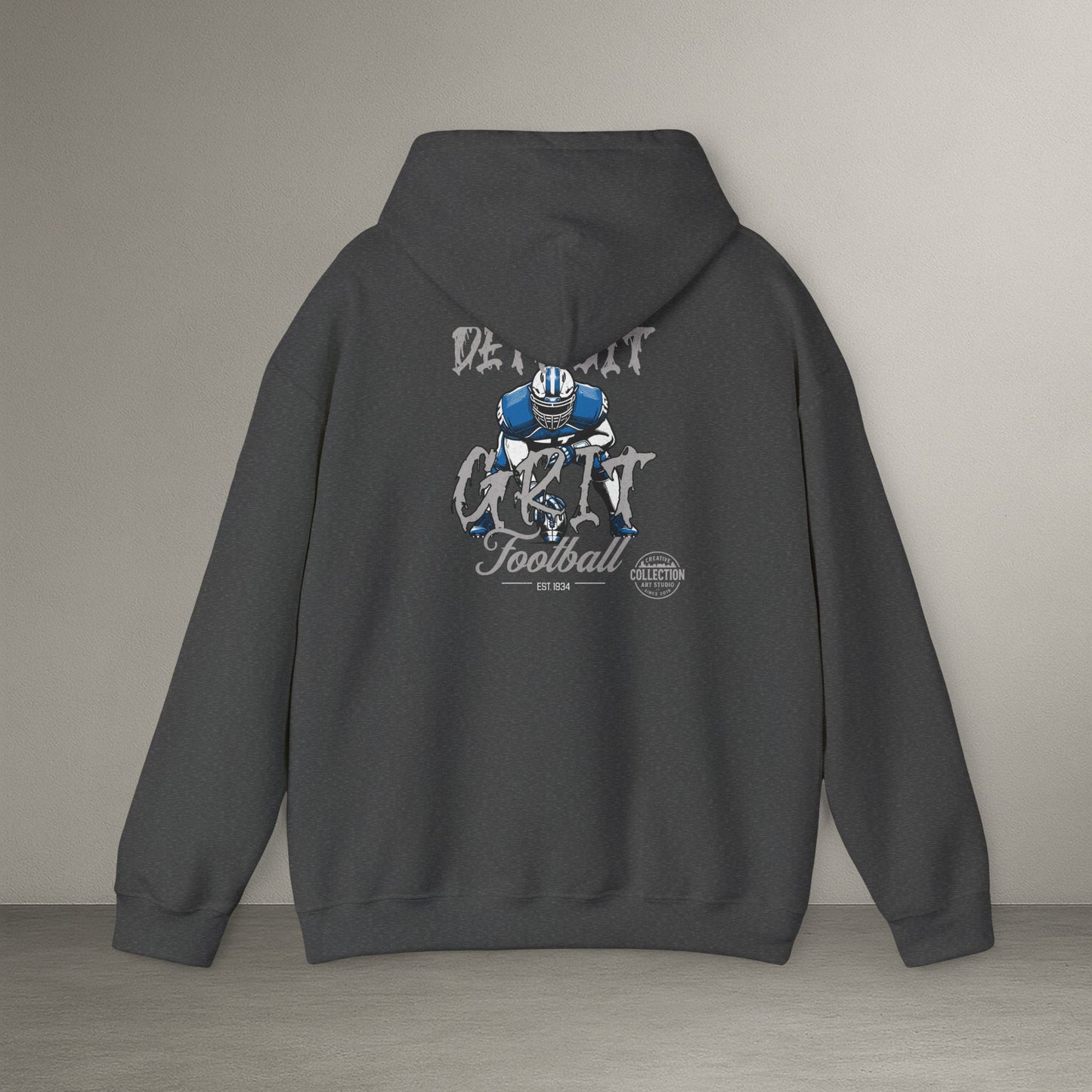 Detroit Grit Football Hoodie, Sporty Sweatshirt, Unisex Hoodie, Comfortable Athletic Apparel, Gifts for Fans